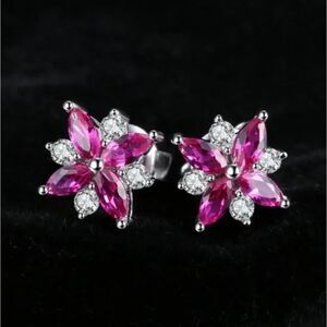 1.14ct Pink Ruby Luxury Stud Earrings